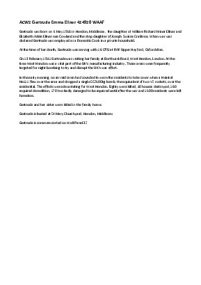 A preview of a PDF biography for Ellner, Gertrude Emma